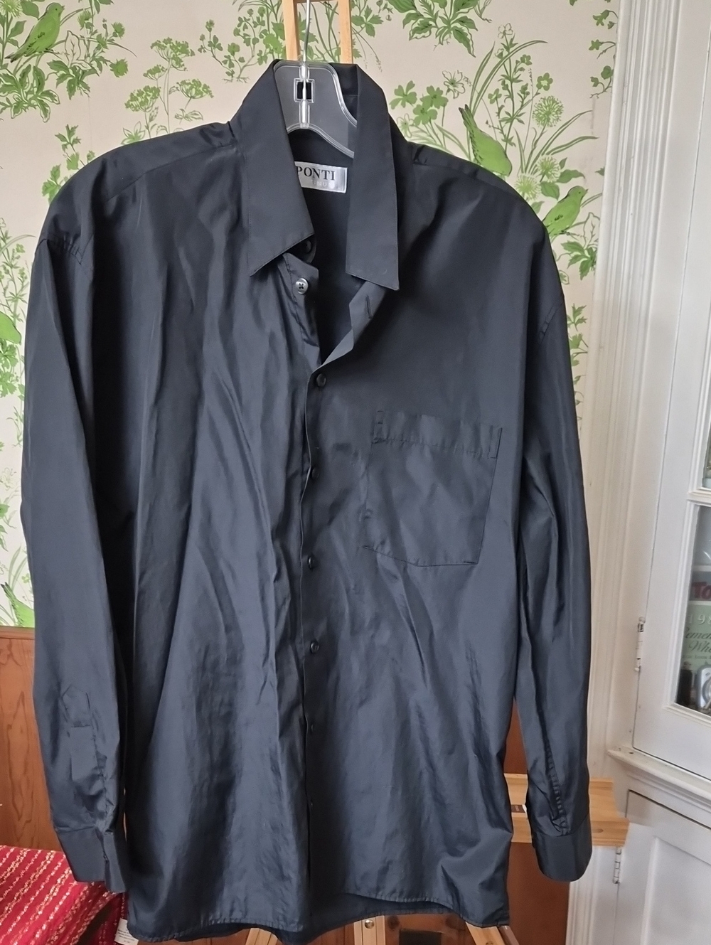 Ponti Black Men’s Button-Up Dress Shirt